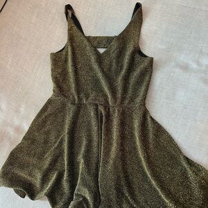 Sparkling Gold Sleeveless Romper